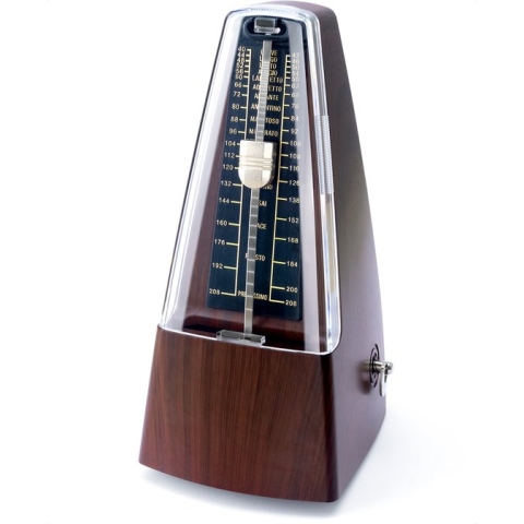 Áengus Metronoom Klassiek - Kunststof huis - donker hout print