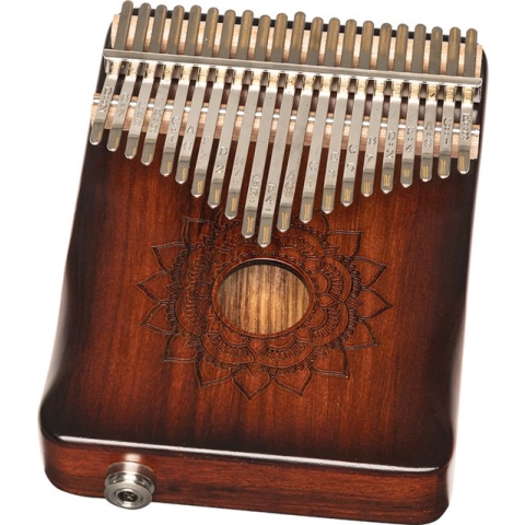 Stagg KALI-PRO21E-ZE Professionele, elektrisch versterkbare kalimba, 21-tonig in zebrahout