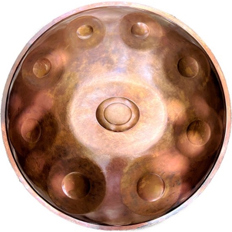 LIDAH® Handpan - F-Pygmy Stainless Steel Hand Pan - Roestvrij Staal Drum - Klankschaal Steeldrum + Handpan Olie & Draagtas