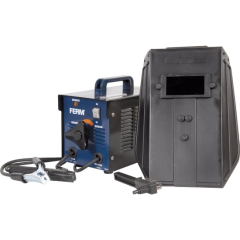 FERM Elektrisch lasapparaat 40-100A, oververhitting beveiliging, instelbare lasstroom - incl. laskap, bikhamer en borstel