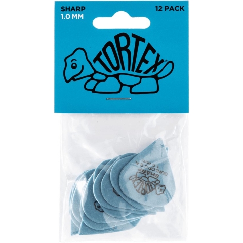 Tortex Sharp 412 Picks 1,00" blauw, 12 st.