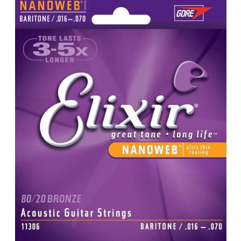 Elixir 11306 80/20 Bronze Baritone Nanoweb 16-70