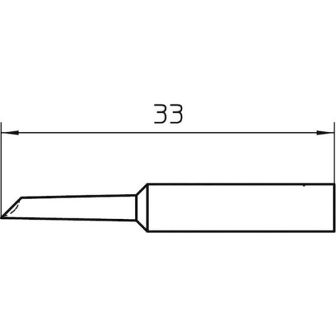 Weller Xnt Gw Soldeerpunt Afgeschuind 45Â° Grootte Soldeerpunt 2 Mm Lengte Soldeerpunt: 33 Mm Inhoud: 1 Stuks