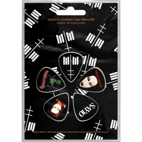 Marilyn Manson Plectrum MM Set van 5 Multicolours