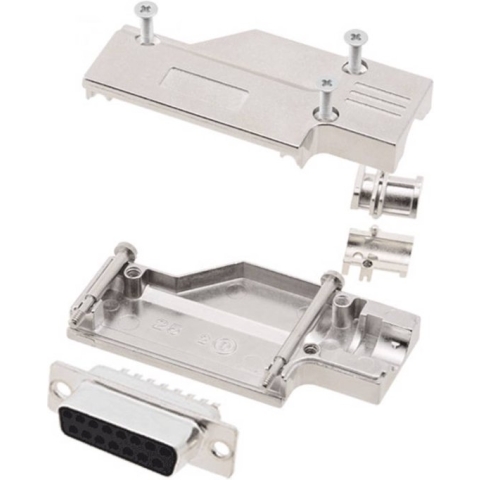 encitech DCMR-FK-15-DMS-K 6355-0065-32 D-sub female connectorset 90 ° Aantal polen: 15 Soldeerkelk 1 set(s)