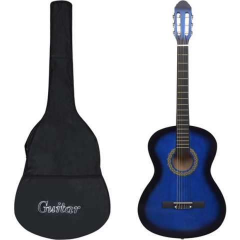 vidaXL-Gitaar-klassiek-beginner-met-tas-4/4-39"-blauw