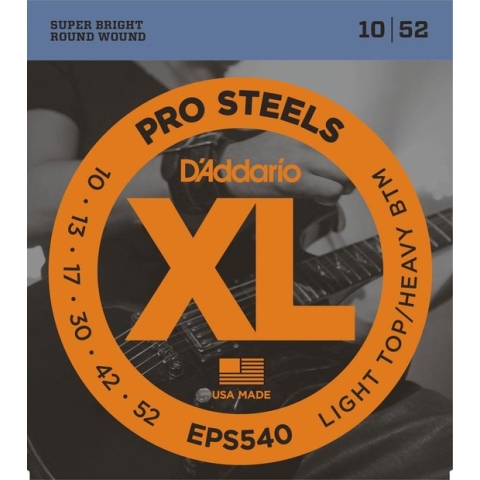 D'Addario EPS540 ProSteels Light Top Heavy Bottom 10-52