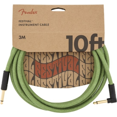Fender Festival Instrument Cable [S/A] 3m (Green) - Gitaarkabel