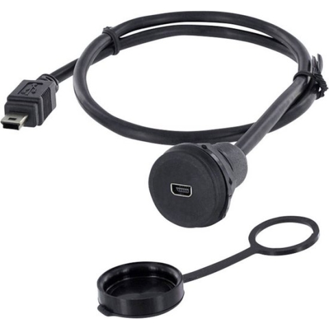 Mini-USB 2.0 type AB Chassisbus, inbouw 1310-1021-01 M22 1310-1021-01 encitech 1 stuk(s)