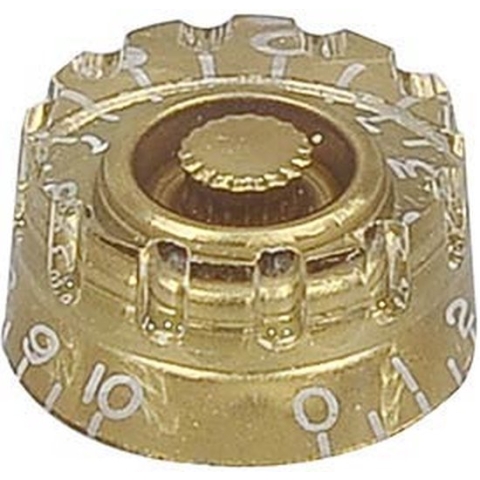 speed knob (notched edge), transparent gold