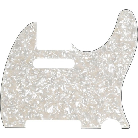 Fender Modern Style Pickguard Tele Aged White Moto 4-Ply 8-Hole - Pickguard