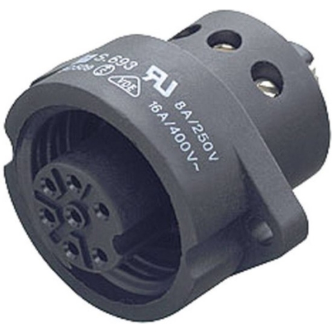 Binder 09-4220-00-07 Ronde connector Flensbus Totaal aantal polen: 6 + PE Serie (ronde connectors): 693 1 stuk(s)