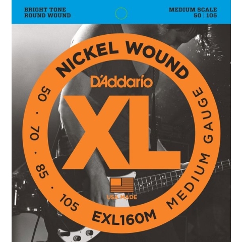 D'Addario EXL160M Medium 50-105 050 bassnarenset