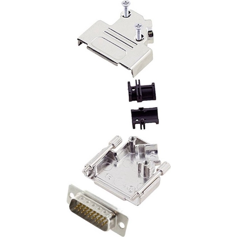 encitech D45ZK15-HDP26-W-K 6355-8013-02 D-sub male connectorset 45 ° Aantal polen: 26 Soldeerkelk 1 stuk(s)