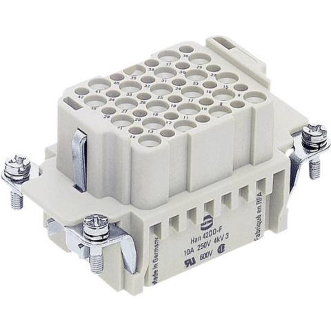 Harting 09 16 042 3101 Businzetstuk Han® DD 42 + PE Crimpen 1 stuk(s)