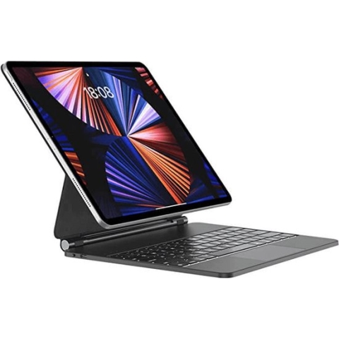 iPadspullekes - Apple iPad Pro 11 (2018/2020/2021/2022) Toetsenbord Hoes - Bluetooth Magnetisch Keyboard Case - met Touchpad Muis en Verlichting - QWERTY - Zwart