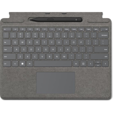 Microsoft Surface Pro Signature Keyboard with Slim Pen 2 Platina Microsoft Cover port QWERTY Engels