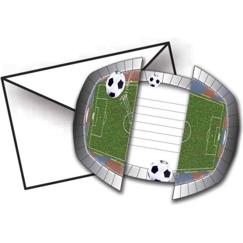 Folat - Uitnodigingen voetbal (8 stuks)