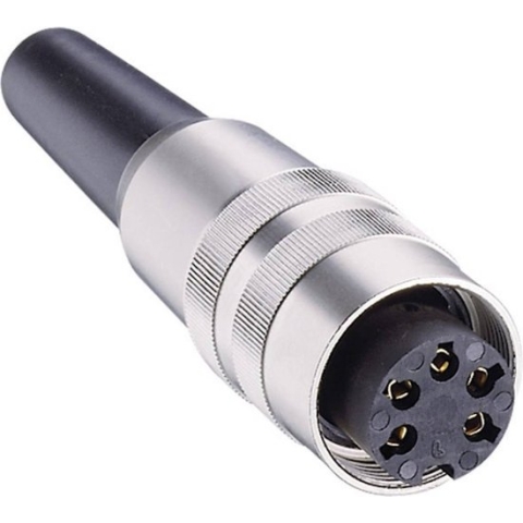 Lumberg KV 50 DIN-connector Bus, recht Aantal polen: 5 Zilver 1 stuk(s)