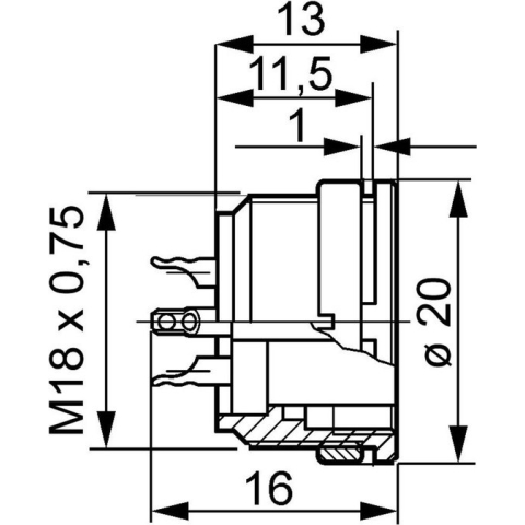 Amphenol T 3487 000 Ronde connector Bus, inbouw Serie (ronde connectors): C091 Totaal aantal polen: 7 1 stuk(s)