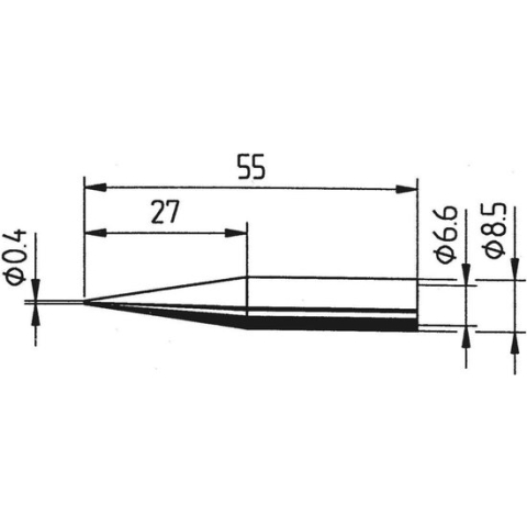 Ersa 842 UD LF Soldeerpunt Potloodvorm, verlengd Grootte soldeerpunt 0.4 mm Inhoud: 1 stuk(s)