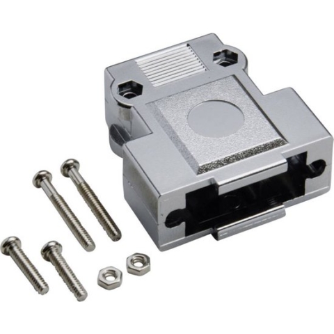 BKL Electronic 10120247 10120247 D-sub behuizing Aantal polen: 9 Kunststof, gemetalliseerd 180 ° Zilver 1 stuk(s)