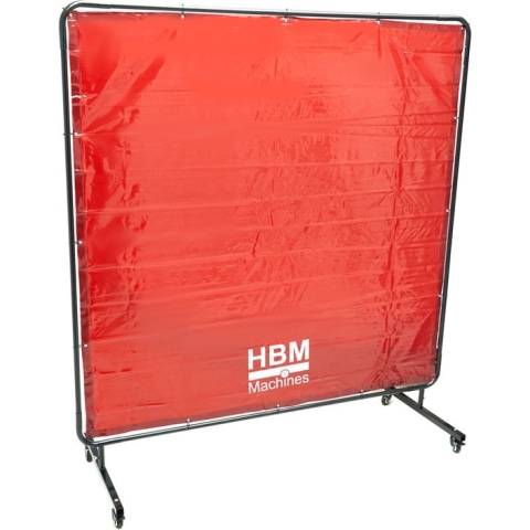 Verrijdbaar Lasscherm, Lasgordijn, Slijpscherm Met Frame- 174 x 174 cm