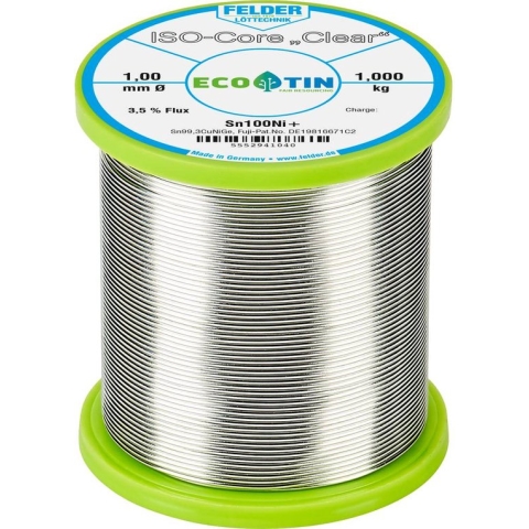 Felder LAttechnik ISOCore Clear Sn100Ni Soldeertin Spoel Sn9