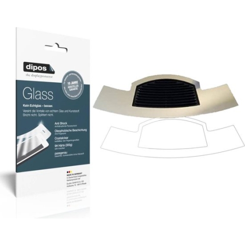 dipos I 2x Pantserfolie helder compatibel met Jura D6 Tropfblech Beschermfolie 9H screen-protector