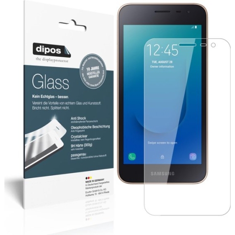 dipos I 2x Pantserfolie helder compatibel met Samsung Galaxy J2 Core (2018) Beschermfolie 9H screen-protector