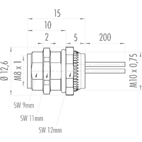 Binder 09 3422 86 06 Sensor/actuator connector, geassembleerd M8 Aantal polen: 6 Bus, inbouw 1 stuk(s)