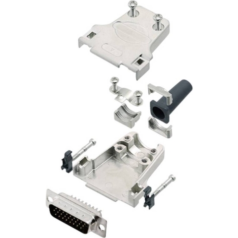 encitech DTZF15-HDP26-K 6355-0063-02 D-sub male connectorset 180 ° Aantal polen: 26 Soldeerkelk 1 set(s)