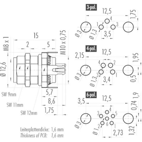Binder 09 3427 81 08 Sensor/actuator steekconnector M8 Aantal polen: 8 Stekker, inbouw 1 stuk(s)