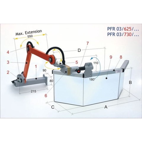 TECNOPIU - Beschermkap voor freesmachine - BVPFR 03/730/...