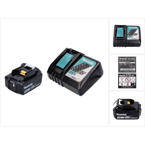 Makita Accu Starterset 18V DC18RC 1x BL1830B - 191A24-4
