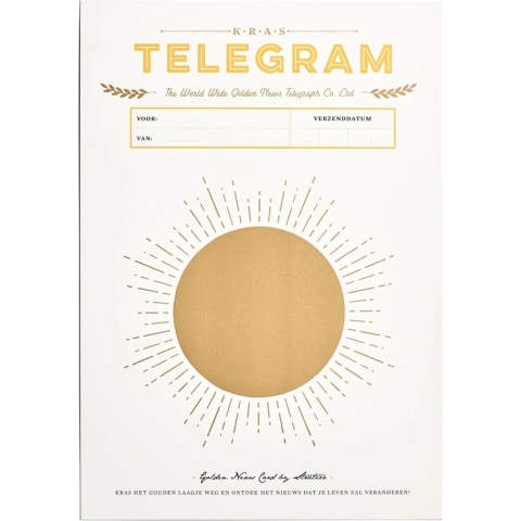 Kras telegram trouwen