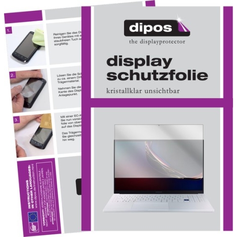 dipos I 2x Beschermfolie helder compatibel met Samsung Galaxy Book Ion 15.6 inch Folie screen-protector