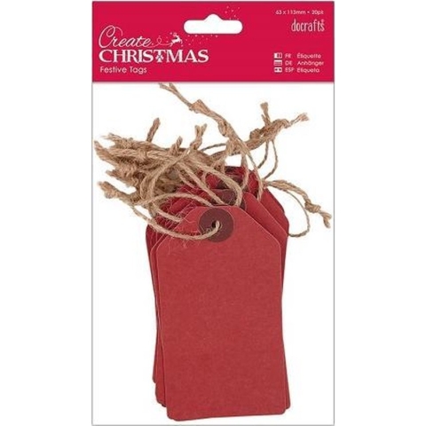 Tags (20pk) - Red