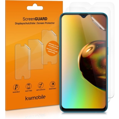 kwmobile 3x screenprotectors geschikt voor Samsung Galaxy A12 - beschermende folie voor smartphone