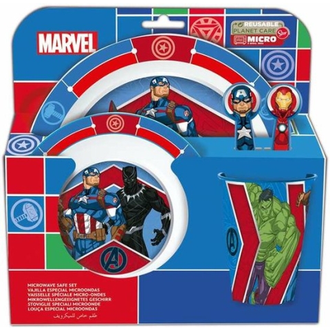 Marvel Avengers servies - 5 delig - bord / kom / beker / lepel & vork