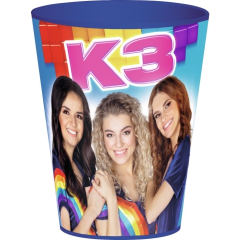 K3 beker - donkerblauw - met Hanne, Marthe en Julia