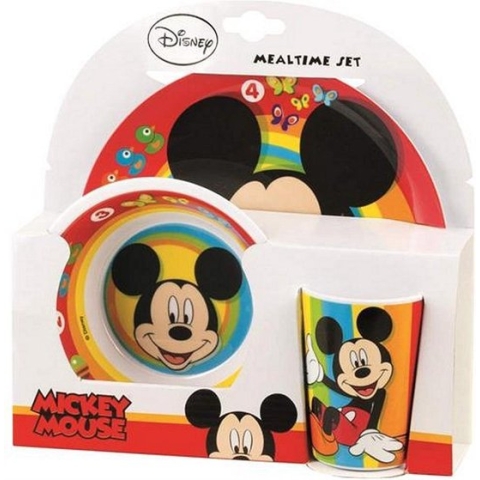 Disney-Mickey-Ontbijtset;-3-delig-rood-maat-One-size
