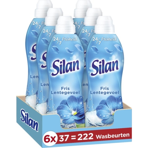 Silan Fris Lentegevoel Wasverzachter - 6 x 37 wasbeurten - Voordeelverpakking