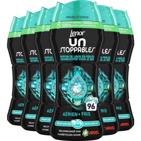 Lenor Geurbooster Fris - Geurparels - 6x16 Wasbeurten - Voordeelverpakking