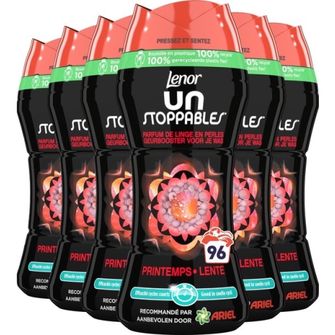 Lenor Geurbooster Lente Fris - Geurparels - 6x16 Wasbeurten - Voordeelverpakking