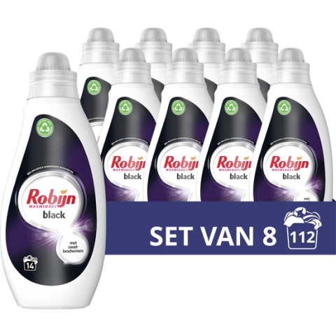 Robijn Vloeibaar wasmiddel Black 8 x 700ml 112 Wasbeurten