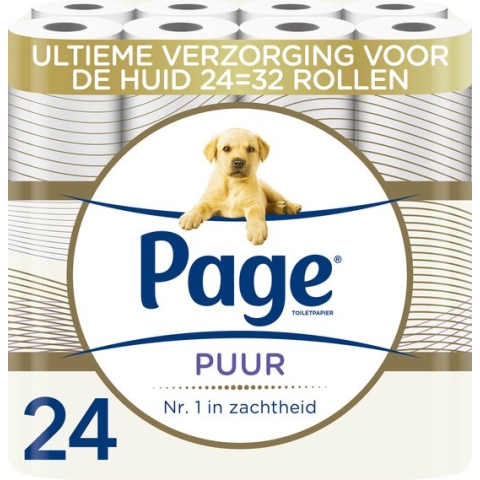 Page Puur toiletpapier - 24 rollen - extra duurzaam wc papier - voordeelverpakking
