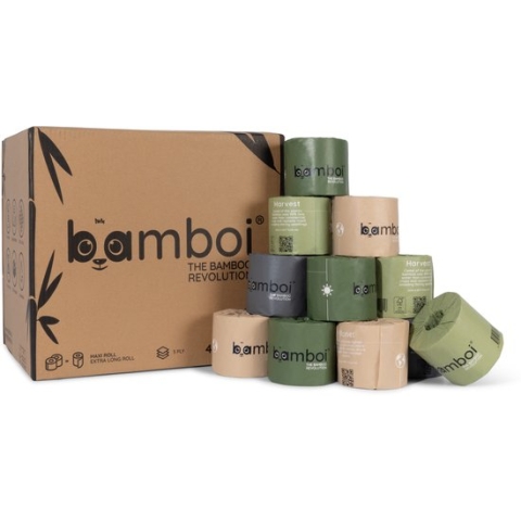 Bamboi - bamboe wc papier - 48 MAXI rollen - Zacht 3laags toiletpapier