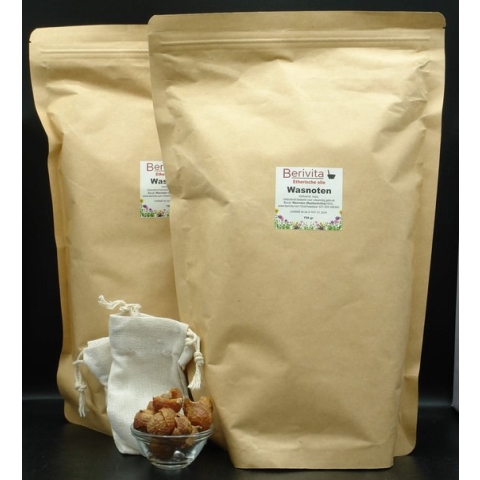 Wasnoten 4,5kg met 4 Waszakjes - Zeepnoten - Natuurlijk Wassen - 6x750gr