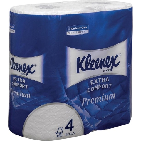 Kleenex toiletpapier 4-laags extra comfort 4 rollen 160 vel per rol